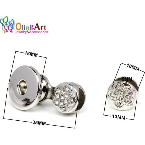 OlingArt 18mm 2set/Lot Snap Button Jewelry Fasteners Clasps Buttons Handbag Purse Wallet Craft Bags Parts Accessories European