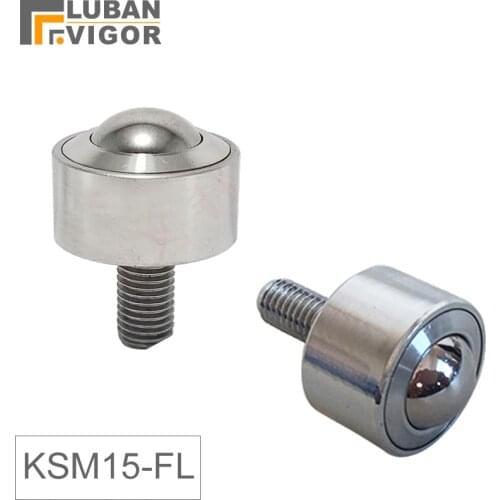 Precision straight universal ball / casters/wheel,KSM15-FL Universal ball bearing/M8 screw cylinder,360degree,Cattle eye round