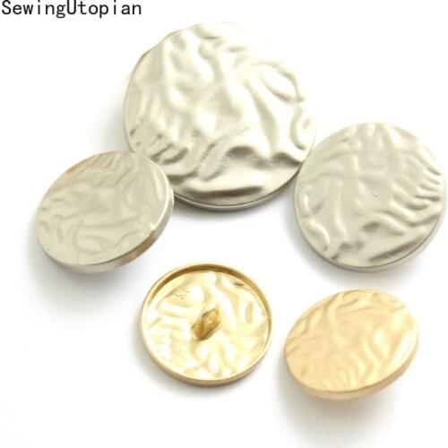5PCS 15-35MM Fashion Decorative Buttons High Quality Metal Sewing Buttons for Women Shirt Suit Overcoat Accessory Crafts Diy