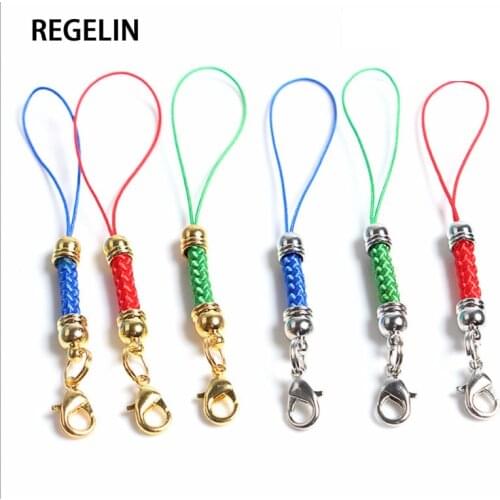 REGELIN Lobster Clasp Jump Rings Mobile Case Strap Lariat Lanyard Keychain Key Ring String Charms Jewelry Findings Connector