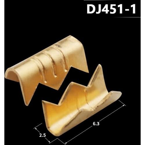Shark Tooth Terminal Connectors 100PCS Tooth Shape Brass Parallel Wire Buckle U-shaped Copper Wire Buckle Crocodile Tooth Cover