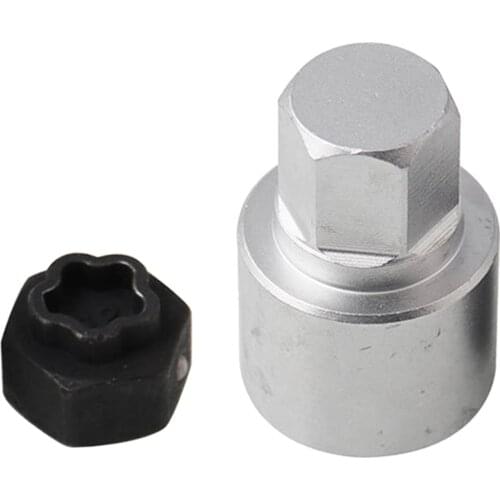 Steel Locking Wheel Bolt Nut Removal Key Tool with Adapter for BMW 2 3 6