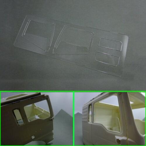 Window Glass Half-shake State for 1/14 Tamiya RC Truck Trailer tipper MAN Tgx Car Diy Parts