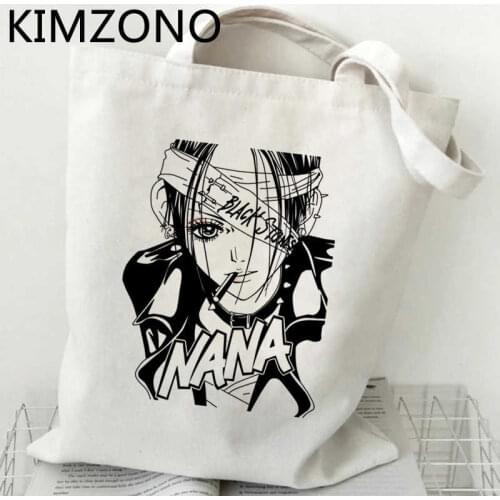 Nana Anime shopping bag recycle bag handbag jute bag reusable canvas shopper bag ecobag foldable sacolas