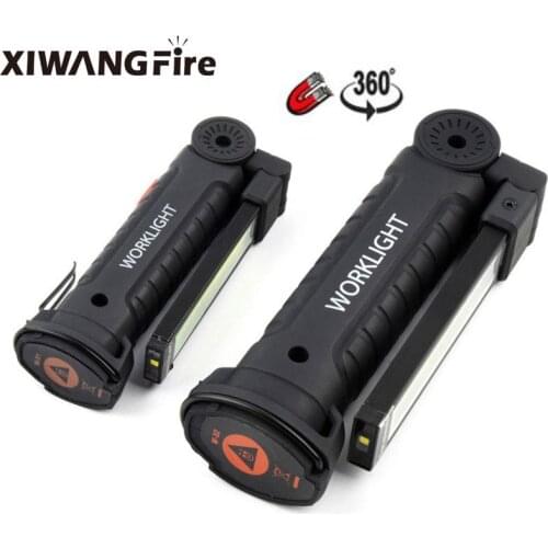 XIWANGFIRE 8000LM Work Light USB COB LED flashlight Magnetic 3 modes Ultra Bright torch lamp waterproof for Camping Car Repair