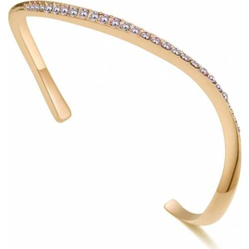 TRACYSWING Element Austrian Crystals jewelry Champagne gold Color Fashion bangle for women Brand new sale Vintage Th-130531