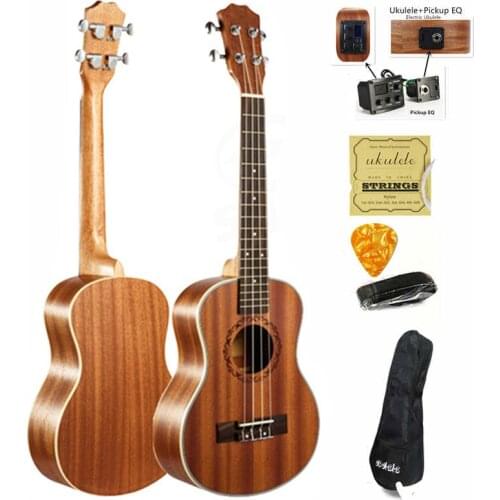 21" Ukulele soprano 4 strings Hawaiian guitar Rosewood Fretboard Mahogany Electric Ukulele with Pickup EQ Musical Instruments