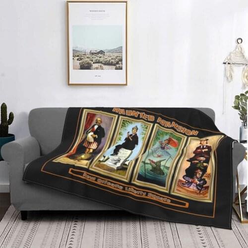 HAUNTED MANSION Vintage New Orleans Liberty Square Prints Blanket Bedspread Plaid
