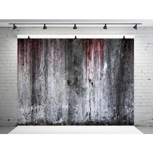 VinylBDS Halloween Vintage Wall Backdrop for Photography Horrible Brick Wall Photo Background Photo Studio Props