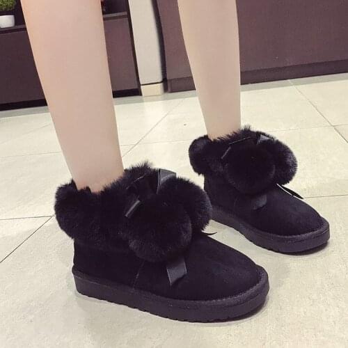 Zapatos de mujer Women Boots Winter Snow Boots Hairball Space Boots Woman Non-Slip Fashion Female Shoes Plus Velvet Thick U11-02