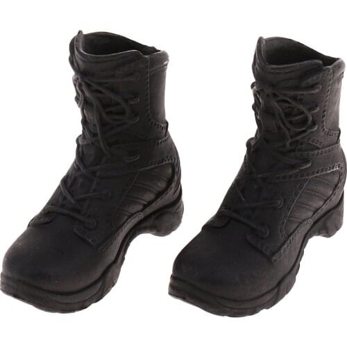 1 Pair Long Combat Boots 1 6 Scale Outdoor Shoes for 12 inch HT PH CY Girls Female Action Figure Body DIY