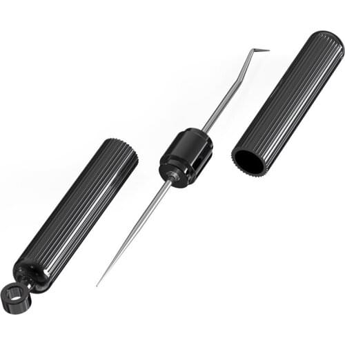 1PC Stainless Steel Toothpick Portable Multifunctional Toothpick Bottle Fruit Fork Camping Tool Toothpick Tube Outdoor Edc Tool