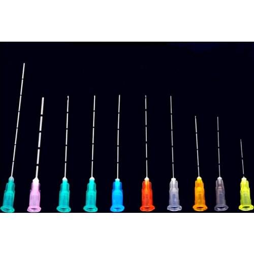 10pcs Disposable blunt needle round head side hole blunt needle 18g21g22g23g25g27g30g 34gx4mm sharp tip