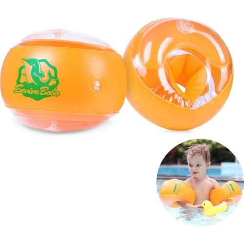 2pcs Children Swimming Arm Rings Safety Durable Inflatable Pool Float Circle Sleeves for Adult Kids Boys Girls Swimming Trainers