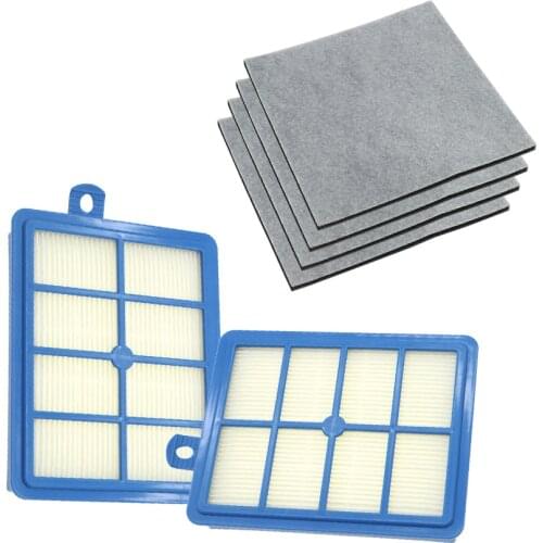 2PCS Hepa Filter+4pcs motor filters For Philips Electrolux FC9172 FC9087 FC9083 FC9258 FC9261 FC8031 H12 H13 Vacuum Cleaner Part