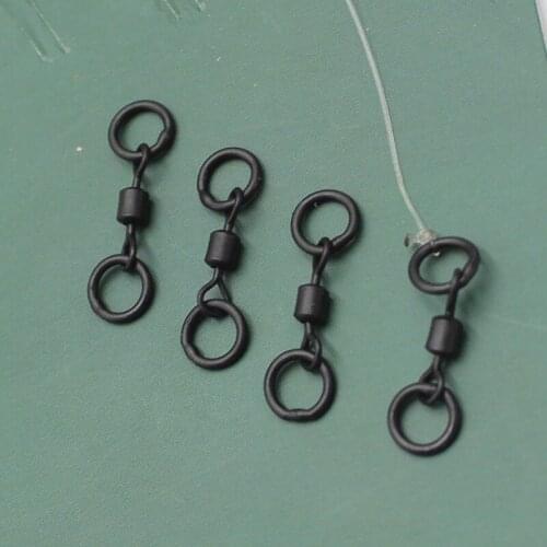 20PCS Carp Fishing Rig Swivels Ball Bearing Rolling Double Rigs Carp Line Connector For Hair Rigs Carp Fishing Accessories