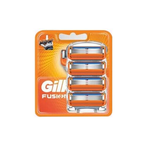 4pcs/lot Razor Blade For Men Face Care 5Layers Shaving Cassette Stainless Steel Safety Blades Suit For Gillette Fusion