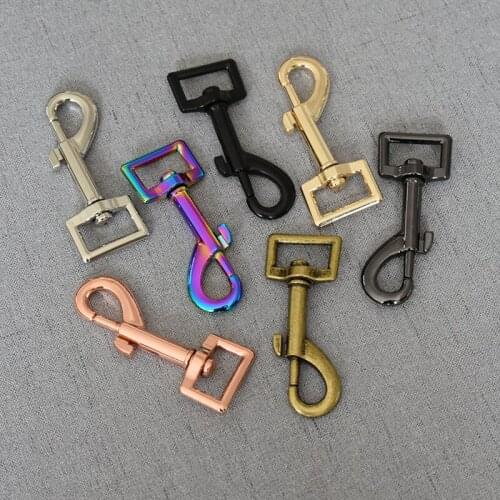 50 pcs/pack wholesale Metal retaining ring Clip Swivel Dog leash Buckle Key Ring Key Hooks DIY Craft Lobster Clasp 7 colors