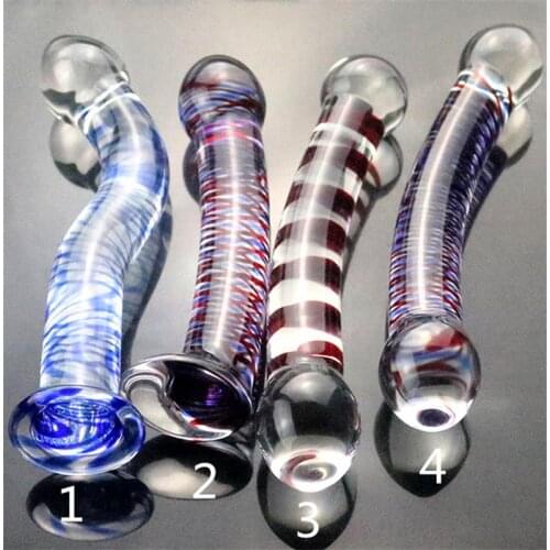Anal Simulation Glass Dildo Sex Toys Female And Male Masturbation
