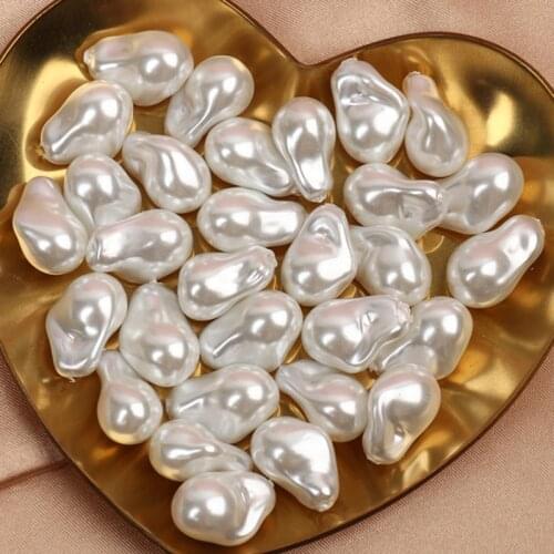 20pcs 16x9mm Imitation Baroque Pearl Beads Loose Beads for DIY Jewelry Making Baroque Style Neckalce Bracelet Earrings Supplies