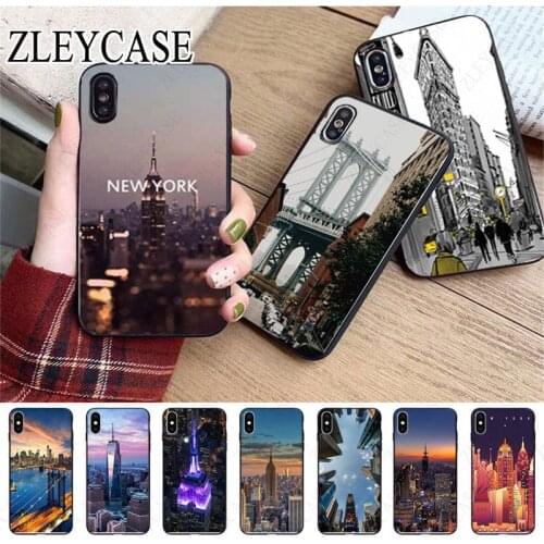 NEW YORK CITY Pattern Soft Phone Accessories Case For iphone x xs xr xsmax 11 12pro max 5s SE 2020 6splus 7 8plus 12mini cover