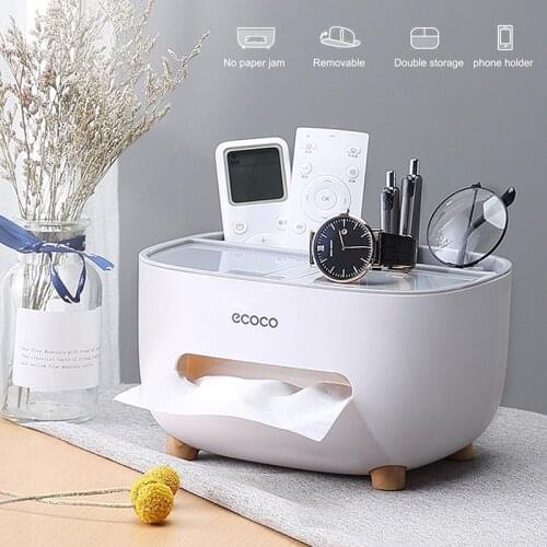 Napkin Holder Household Living Room Dining Room Creative Lovely Simple Multi Function Remote Control Storage Tissue Box
