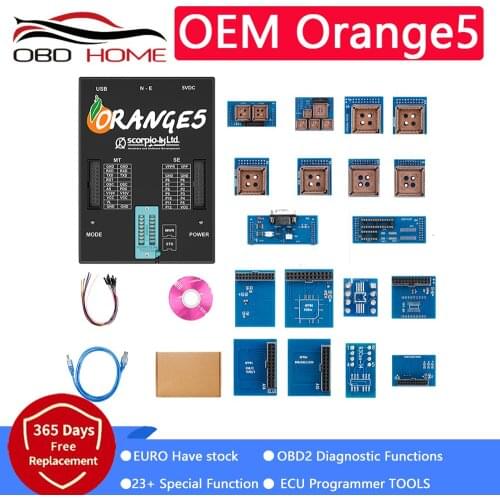 OBD2 Diagnostic Scanner OEM Orange5 Programmer Orange 5 Programmer with Full Adapter Orange5 plus and Software free shipping