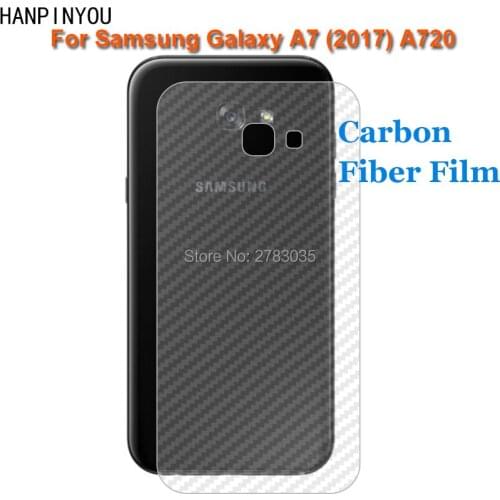 For Samsung Galaxy A7 2017 A720 5.7" Durable 3D Anti-fingerprint Transparent Carbon Fiber Back Film Screen Protector Rear Cover