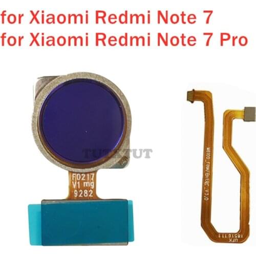 For Xiaomi Redmi Note 7 Pro Fingerprint Sensor Scanner Connector Home Button Key Touch ID Flex Cable Repair Spare Parts Test QC