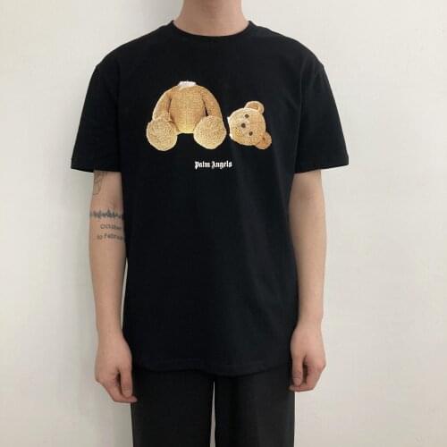 Palm Angels guillotine bear bear head teddy bear couple high street short-sleeved T-shirt
