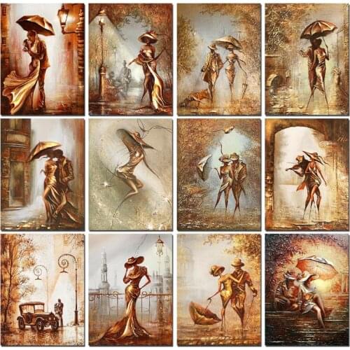 Lover Dancing in The Street 5D DIY Diamond Painting Kits With Diamonds Embroidery Full Square Round Wall Home Decoration Gift
