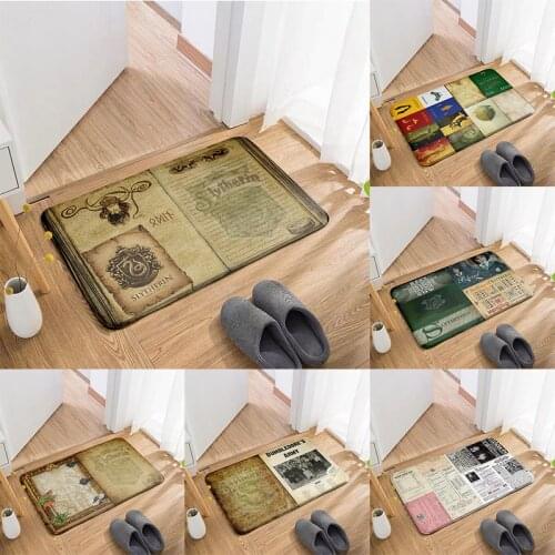 Retro College Style Entrance Door Mat Flannel Toilet Bathroom Carpet Living Room Bedroom Home Decoration Anti Slip Rugs Коврики