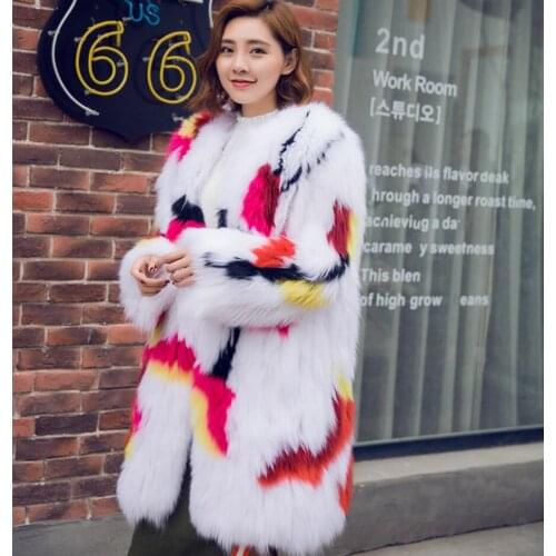 2018 fashion style windmill decorative pattern fox coat fox popular style fur coats for women designer style fox fur winter coat