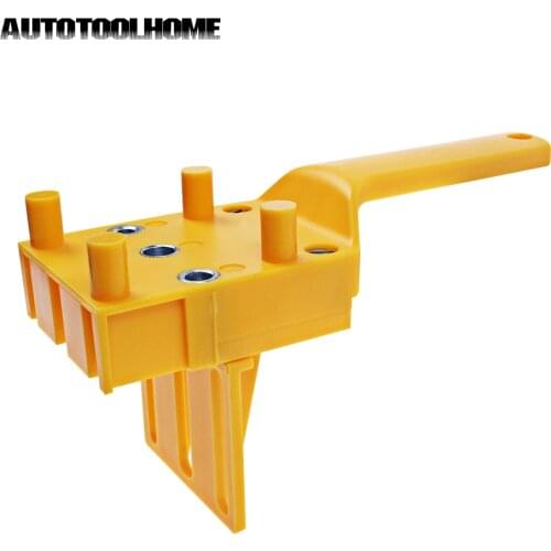 Woodworking Dowel Jig fits 6 8 10mm Drill Bits Wood Drilling Doweling Hole Saw Tools Handheld Drill Guide with Metal Sleeve