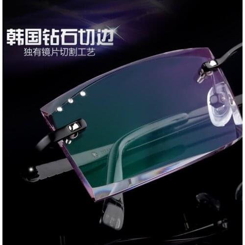 Mens rimless glasses frame glasses, rimless glasses trimming finished glasses frame myopia 53