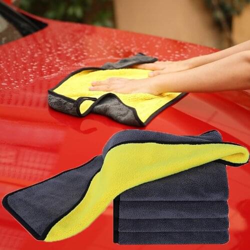 Microfiber Towel Car Wash Cloth Auto Cleaning Door Window Care Thick Strong Water Absorption For Car Home Automobile Accessories