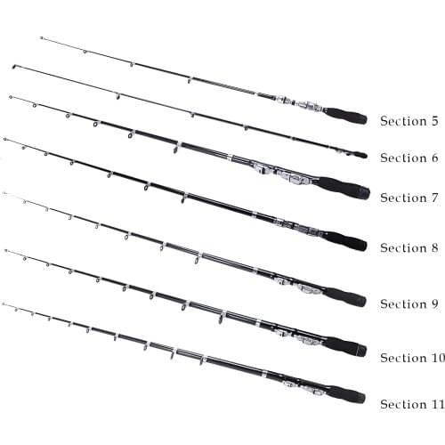 Mini Portable Telescopic Fishing Rod Spinning Carbon Fish Hand Fishing Tackle Sea Rod Ocean Rod Fishing Pole Without Reel