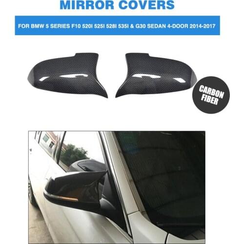 Direct Replacement Carbon Fiber Mirror Covers Caps for for BMW 5 6 7 Series F10 14-16 F12 F06 14-16 F01 F02 13-15