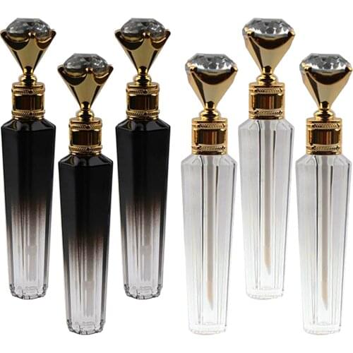 3 Pcs 5ml Empty Lip Gloss Containers Tube W/Brush Tip Applicator Wand for DIY