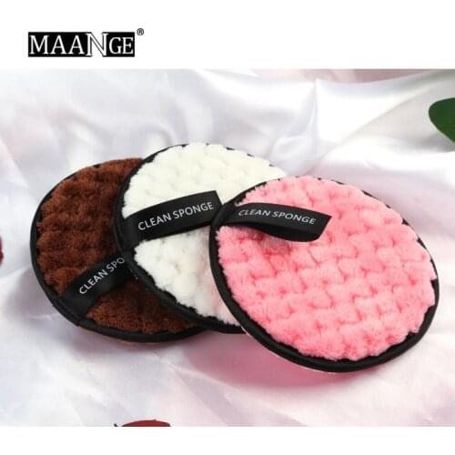 1 PC Reusable Makeup Remover Pads Microfiber Cleansing Facial Removal Cloth Sponge Plush Pads Make Up Removal Pads Tool