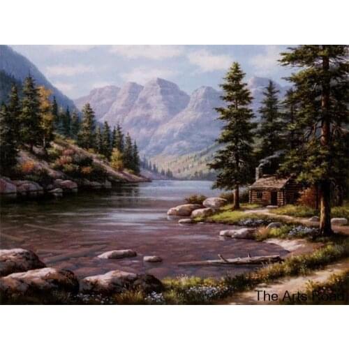 Modern Landscape Oil Painting for Bedroom Wall Decoration Hand-painted Fine Arts No Framed