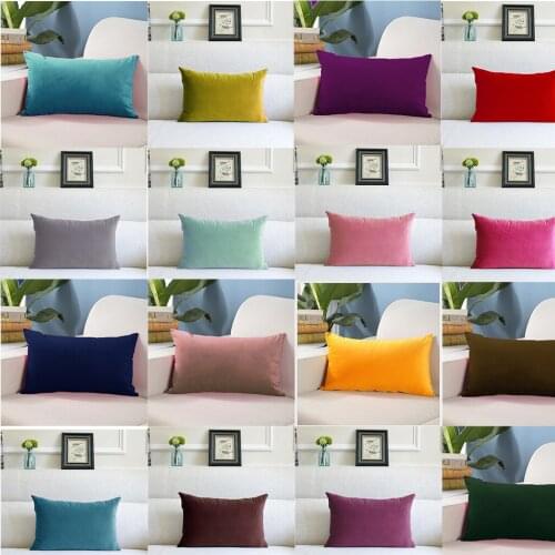 Comfortable Supersoft Velvet Pillowcase Pillow Cover Protector 12 x 20 inch