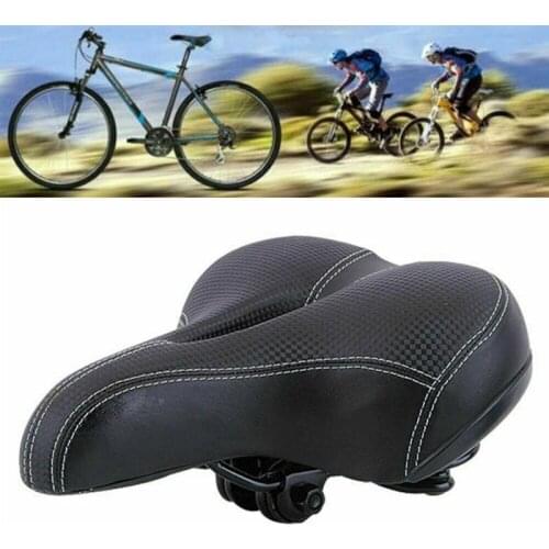 Comfort MTB Bicycle Saddle Bike Saddle Soft Wide Bike Cushion Seat With Waterproof Cover for Mountain Bike(Black)