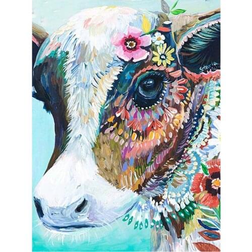 Animal Floral Cows Diamond Painting Round Full Drill Nouveaute DIY Mosaic Embroidery 5D Cross Stitch Home Decor Gifts