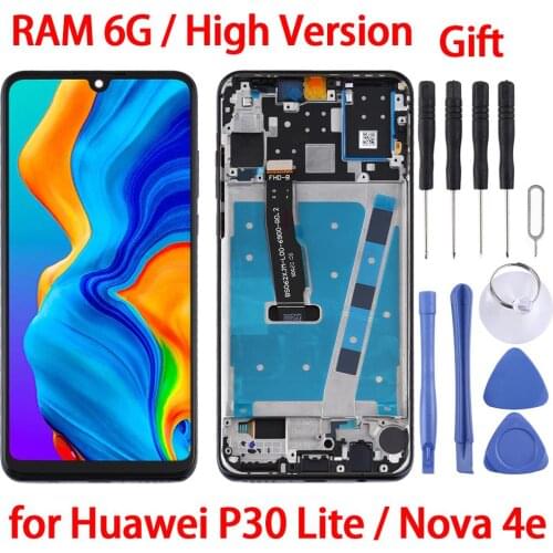 LCD Screen and Digitizer Full Assembly with Frame for Huawei P30 Lite / Nova 4e (RAM 6G / High Version)