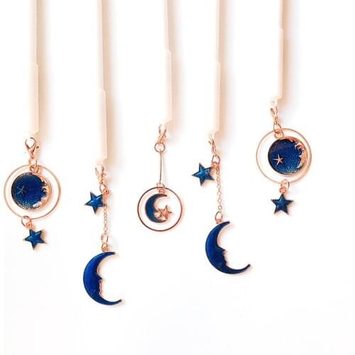 1 Pcs Cute Kawaii Starry Sky Star Moon Pendant Gel Pen 0.38mm Black Ink Pens School Office Writing Supply Kawai Stationery Gift