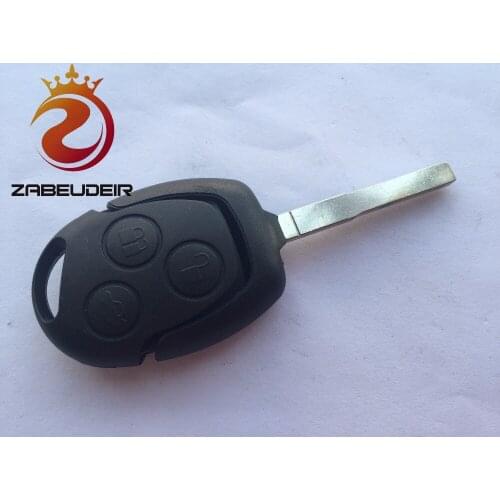 1Pcs Of New Replacement Key Shell Uncut Blade For Ford Fiesta S-Max Kuga Galaxy 3 Button Remote FOB Case No Logo Car Accessories