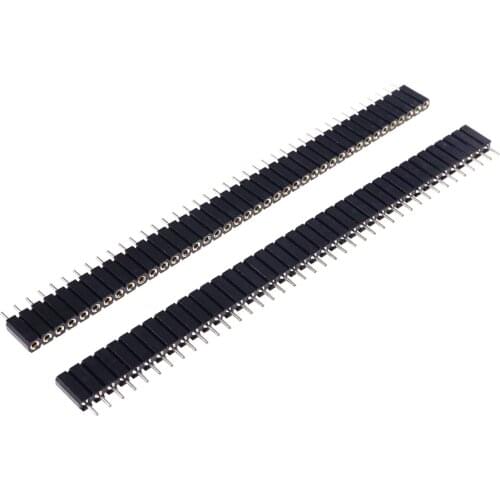 1 piece 1X40 pin Single Row Round Female Pin Header 2.54mm Pitch Insulator 7.0mm Strip Connector Socket 40p 40PIN 40 PIN Socket