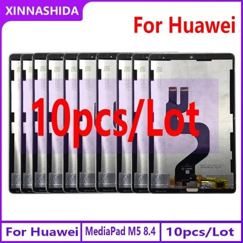 10 Pieces For Huawei MediaPad M5 8.4 SHT-AL09 SHT-W09 LCD Display Touch Screen Tablet PC Panel Sensor Glass Assembly Replacement