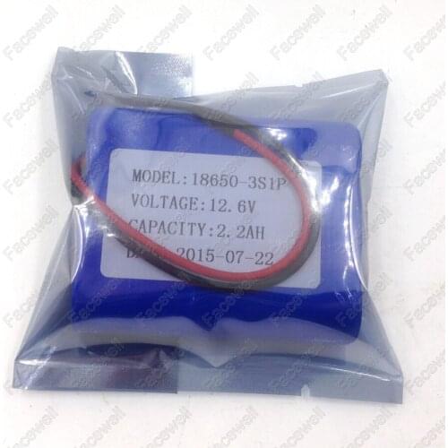 2pcs 3s 12.6v 18650 2200mAh 12v li-ion 12.6v battery pack lithium batteries Speaker outdoor audio electric toys emergency lights